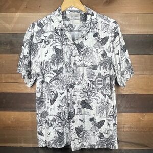 Disney Parks Tommy Bahama Haunted Mansion Mens Button Up Shirt Short Sleeve S